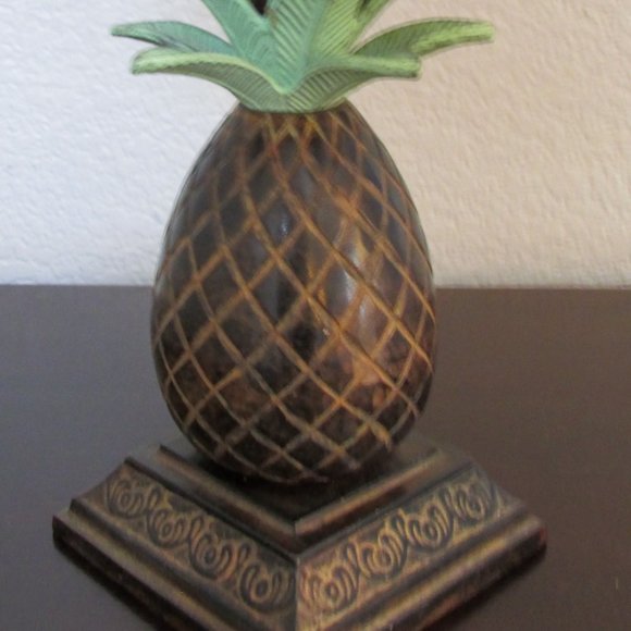 Vintage Polynesian Pineapple Candle Holder - Picture 4 of 5